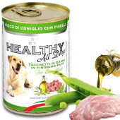 Консервирана храна за кучета HEALTHY MEAT All days Rabbit and Peas със прясно заешко месо и грах